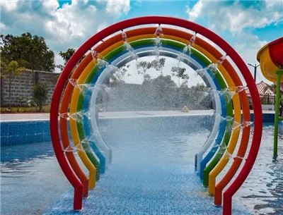 Rainbow Water Spray Ring Water Tunnel for Water Park Features