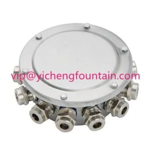 2Ways to 12Ways Junction Box Waterproof Junction Box for Underwater LED Fountain Lights Cable Connection Terminal Box with Different Size Cable Joints IP68 Standard Stainless Steel Material